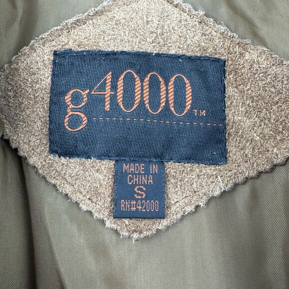 Vintage 90’s g4000 Suede Leather Fringe Western Jacket Brown Small Cowgirl Boho - Picture 2 of 16